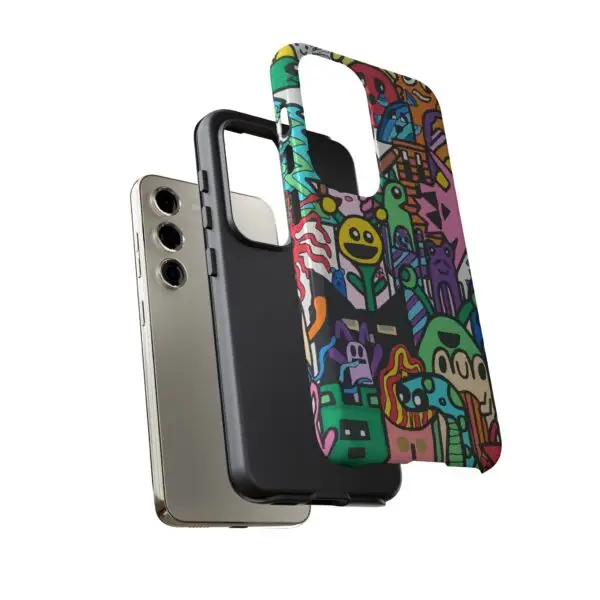 Colorful Phone Case with Fun Characters, Cute Phone Cover | Drawn by Margot - Image 139