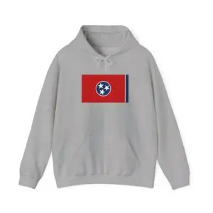 State Flag Graphic Hoodie, Cozy Casual Sweatshirt, Unisex Gift, Fall Fashion, Vintage Look - Tennessee