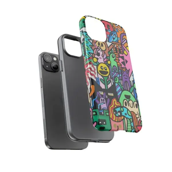 Colorful Phone Case with Fun Characters, Cute Phone Cover | Drawn by Margot - Image 32