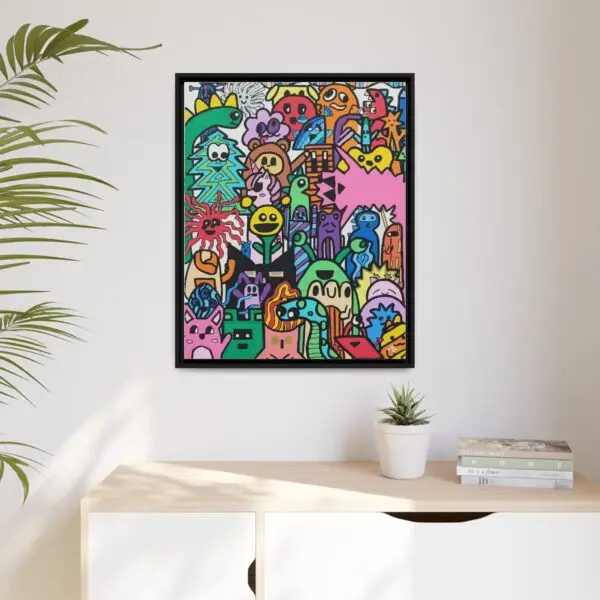 Colorful Framed Canvas Art - Whimsical Character Illustration Drawn by Margot and Printed on Canvas - Image 15