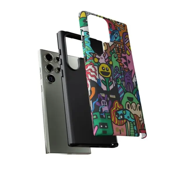 Colorful Phone Case with Fun Characters, Cute Phone Cover | Drawn by Margot - Image 147