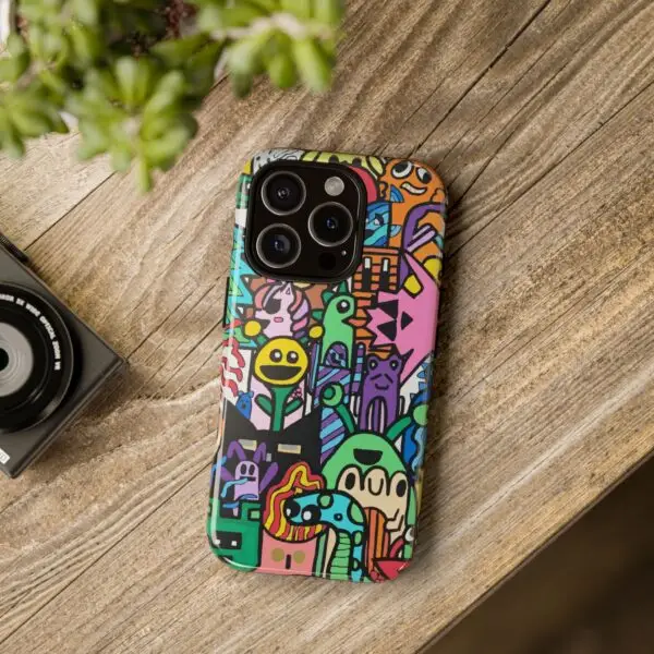 Colorful Phone Case with Fun Characters, Cute Phone Cover | Drawn by Margot - Image 81