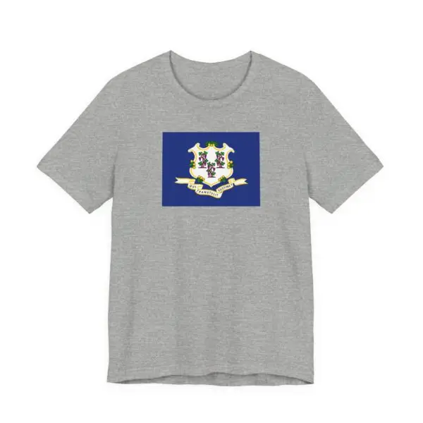 State Flag Tee | Unisex Jersey Short Sleeve T-Shirt  - Connecticut - Image 3
