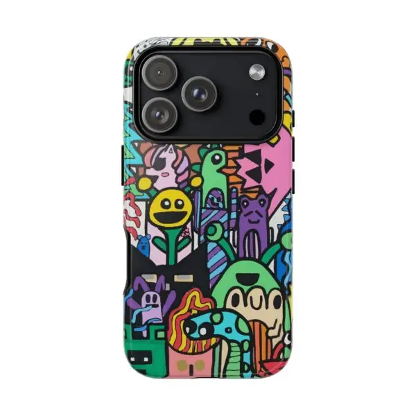 Colorful Phone Case with Fun Characters, Cute Phone Cover | Drawn by Margot - Image 109