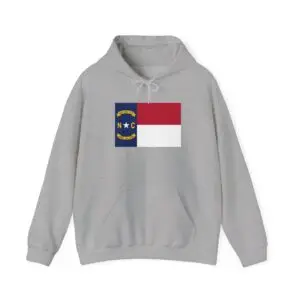 State Flag Graphic Hoodie, Cozy Casual Sweatshirt, Unisex Gift, Fall Fashion, Vintage Look - North_Carolina