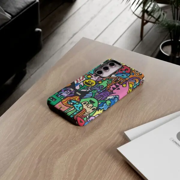 Colorful Phone Case with Fun Characters, Cute Phone Cover | Drawn by Margot - Image 144