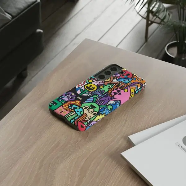 Colorful Phone Case with Fun Characters, Cute Phone Cover | Drawn by Margot - Image 132