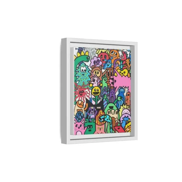 Colorful Framed Canvas Art - Whimsical Character Illustration Drawn by Margot and Printed on Canvas - Image 30