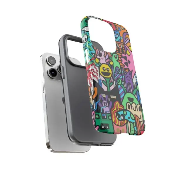 Colorful Phone Case with Fun Characters, Cute Phone Cover | Drawn by Margot - Image 28