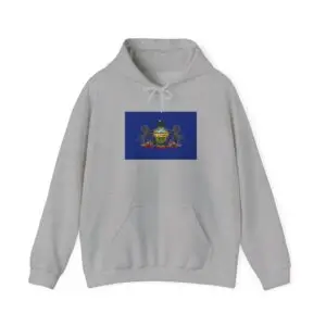 State Flag Graphic Hoodie, Cozy Casual Sweatshirt, Unisex Gift, Fall Fashion, Vintage Look - Pennsylvania