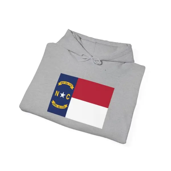 State Flag Graphic Hoodie, Cozy Casual Sweatshirt, Unisex Gift, Fall Fashion, Vintage Look - North_Carolina - Image 4