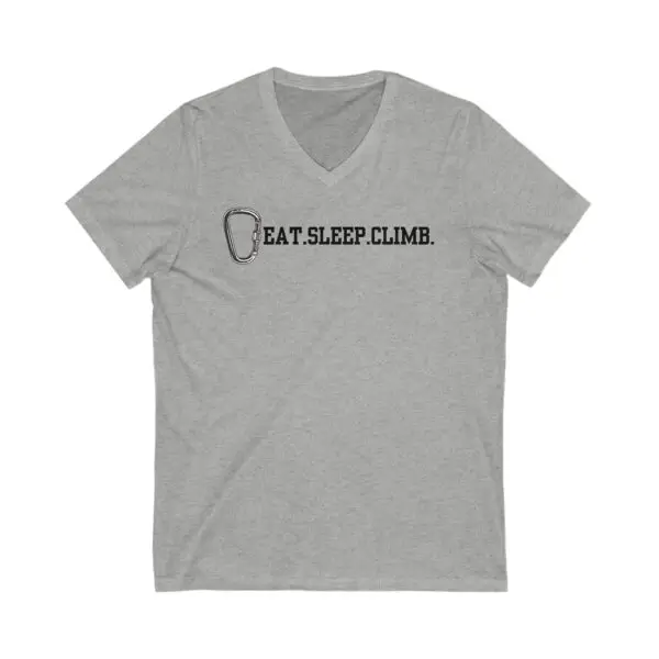 Eat Sleep Climb V-Neck Tee - Outdoor Enthusiast - Image 2
