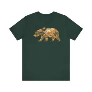 California Bear Art Deco Tee - Golden State Pride