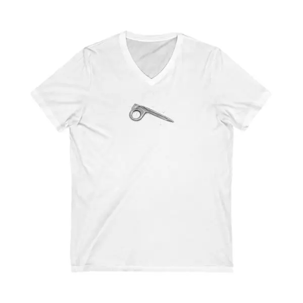 Vintage Climbing Piton Art V-Neck Tee - Image 2