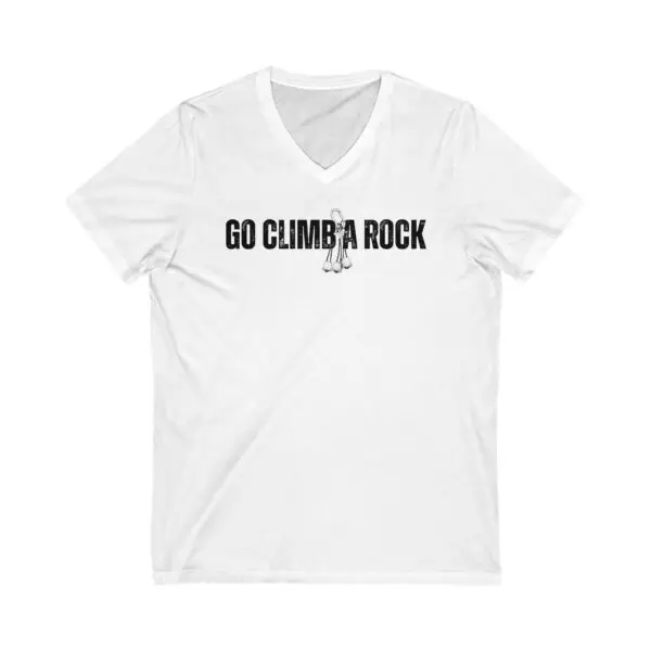 Go Climb A Rock V-Neck Tee | Adventure Shirt - Image 2