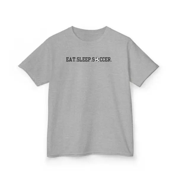 Eat Sleep Soccer Youth Tee - Kids Comfortable Cotton - Image 3