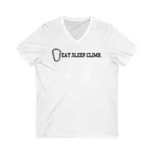 Eat Sleep Climb V-Neck Tee - Outdoor Enthusiast