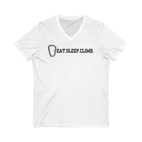 Eat Sleep Climb V-Neck Tee - Outdoor Enthusiast