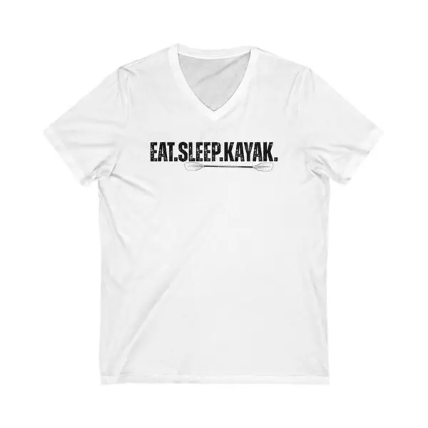 Eat Sleep Kayak V-Neck Tee - Kayaking Lover Gift