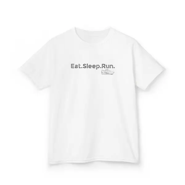 Eat. Sleep. Run. Kids Tee - Youth Running Shirt - Image 2