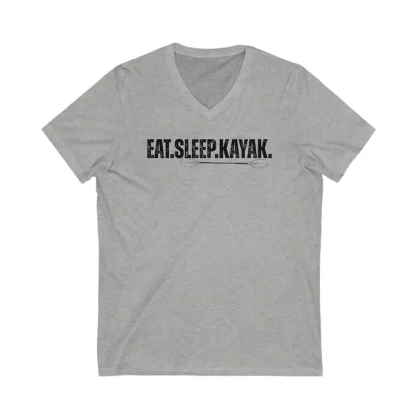 Eat Sleep Kayak V-Neck Tee - Kayaking Lover Gift - Image 2