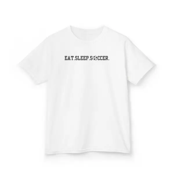 Eat Sleep Soccer Youth Tee - Kids Comfortable Cotton - Image 2
