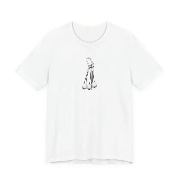 Climbing Nuts Illustration Tee - Black & White - Image 2