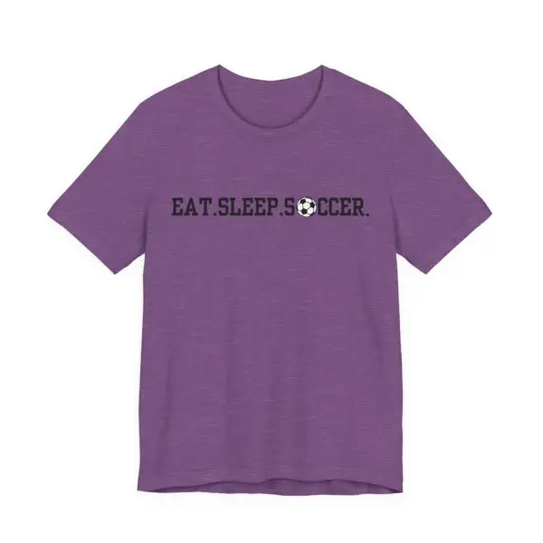 Eat Sleep Soccer Tee - Blocky Font, Soccer Ball O - Image 8
