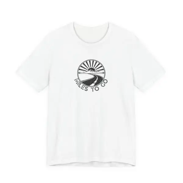 Miles To Go - Vintage Road Bicycling and Running Trip T-Shirt - Image 2