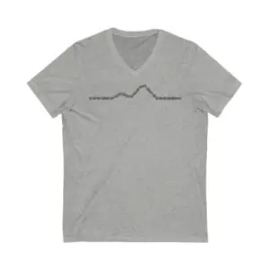 Bike Chain V-Neck Tee - Casual, Simple Design