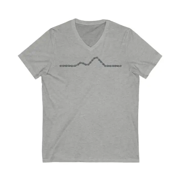 Bike Chain V-Neck Tee - Casual, Simple Design