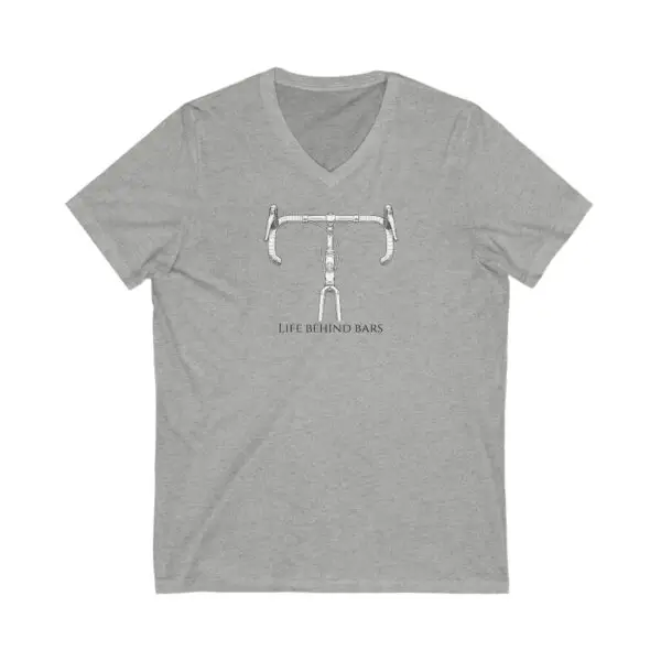 Life Behind Bars V-Neck Tee - Cycling Lifestyle - Image 2
