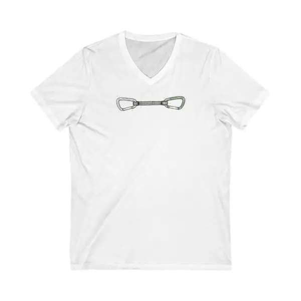 Climbing Quickdraw Carabiners V-Neck Tee - Image 2