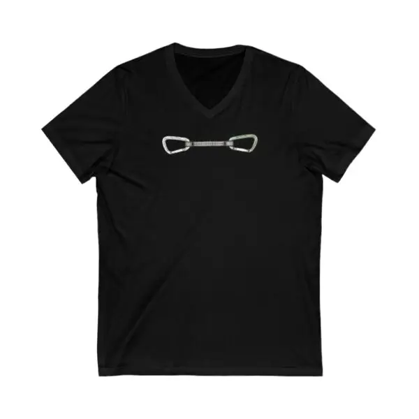 Climbing Quickdraw Carabiners V-Neck Tee - Image 3