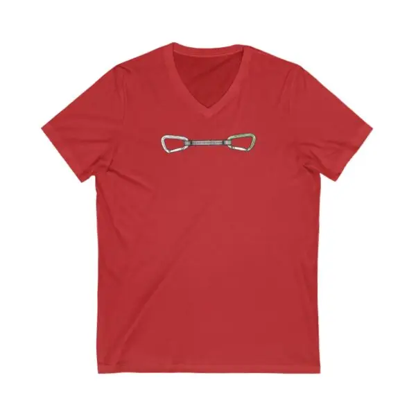 Climbing Quickdraw Carabiners V-Neck Tee - Image 5
