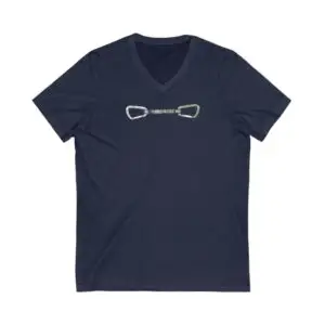 Climbing Quickdraw Carabiners V-Neck Tee