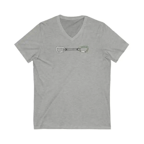 Climbing Quickdraw Carabiners V-Neck Tee - Image 4