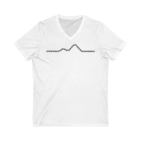 Bike Chain V-Neck Tee - Casual, Simple Design - Image 2