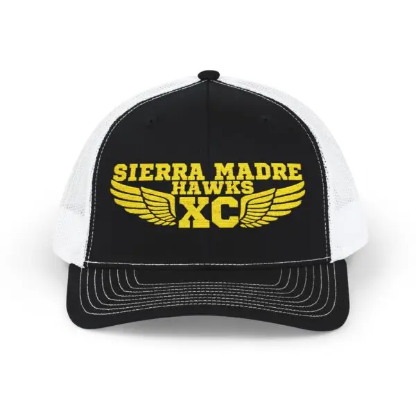 Sierra Madre Hawks Trucker Cap, Embroidered Snapback Hat, Sports Fan Gear, Casual Cap, Perfect for Team Events, Gifts for Athletes